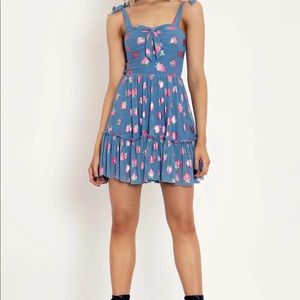 New BlackMilk STRAWBERRIES BLUE SWEET TIE SHORT DRESS, sell or trade for L